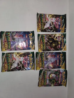 Complete set of Packs, plus 2 extra! 6 Pokemon TCG Evolving Skies Booster Packs - Image 5