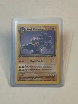 VTG Pokemon TCG Dark Machamp 27/82 1st Edition Team Rocket Non-Holo WOTC LOOK!! - Image 1
