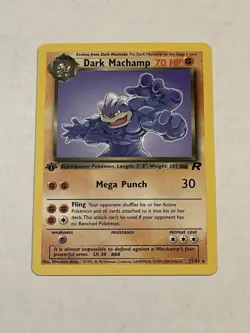 VTG Pokemon TCG Dark Machamp 27/82 1st Edition Team Rocket Non-Holo WOTC LOOK!! - Image 3