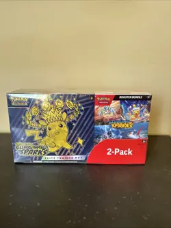 Pokemon Surging Sparks ETB + Booster Bundle Costco 2-pack Sealed - Image 1