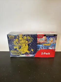 Pokemon Surging Sparks ETB + Booster Bundle Costco 2-pack Sealed - Image 2