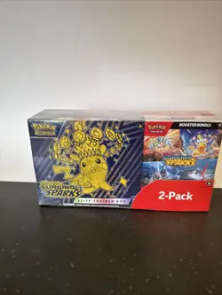 Pokemon Surging Sparks ETB + Booster Bundle Costco 2-pack Sealed - Image 3
