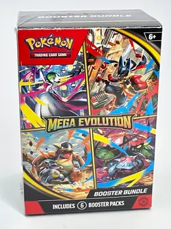 2025 Pokemon TCG Mega Evolution Booster Bundle Box 6 Booster Packs SEALED NEW - Image 1