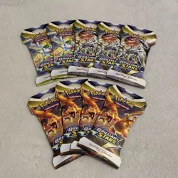 Lot of (9) Pokemon TCG SWSH Brilliant Stars Sleeved Booster Packs SEALED - Image 1