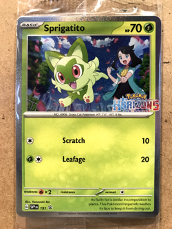 Pokemon Horizons Sprigatito Black Star Promo S&V Surging Sparks EN 191 - Image 1
