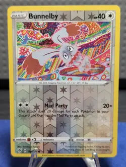 Pokemon TCG Bunnelby 150/189 SWSH03: Darkness Ablaze Reverse Holo - Image 1