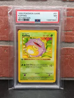PSA 7 - Pokemon KOFFING - 1st EDITION Shadowless Base Set - 51/102 - Image 3