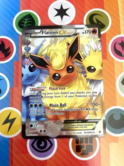 Pokemon TCG Flareon EX Full Art RC28/RC32 Generations Radiant Collection - Image 1