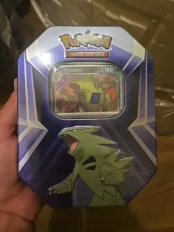 🔥 Tyranitar Triple Whammy Collectors Tin - Pokemon TCG - Factory Sealed - Image 1