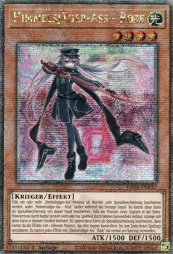 yugioh Himmelsjager-Ass Roze RA04-DE031 1AUFLAGE Quarter Century Secret DEUTSCH - Image 1