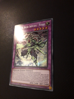 Yu-Gi-Oh! Geheime Sechs Samurai - Rihan, SPWA-DE006, Secret Rare, 1. Auflage, EX - Image 2