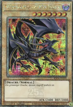 yugioh Rotaugiger schwarzer Drache RA04-DE109 Quarter Century Secret DEUTSCH - Image 1