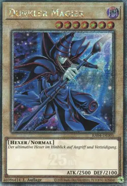 yugioh Dunkler Magier RA04-DE001 1AUFLAGE Quarter Century Secret Rare DEUTSCH - Image 1
