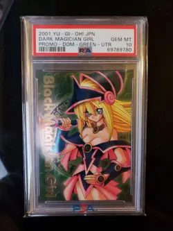 Yu-Gi-Oh! Dark Magician GIrl DDM Promo Green Ultimate Rare PSA 10 Pop 7 - Image 1