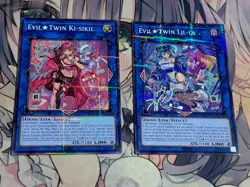 YuGiOh Asian Eng SLF1-AE086, 87 Evil Twin Ki-siki, Lil-la Uncensored Art Para - Image 1