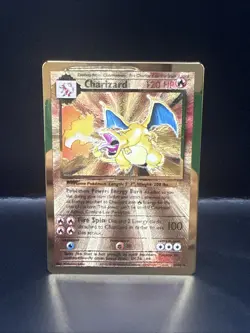 Pokemon Celebrations Gold Metal Charizard Card 4/102 Ultra Premium Collection - Image 1