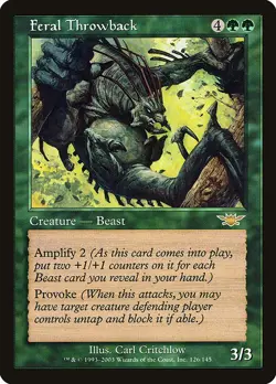 FERAL THROWBACK - Legions - MTG Magic the Gathering Card - Rare - Image 1