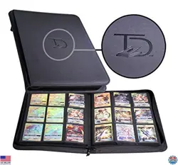TopDeck Pro 500 Card Zip Binder - Black Portfolio with 9-Pocket Sleeves for TCGs - Image 1