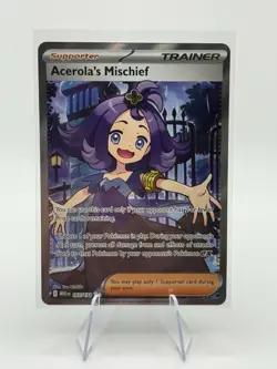 Mega Evolution Acerola's Mischief #165 Trainer Ultra Rare NM Pokemon Card - Image 1