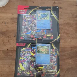 Mega Evolutions Pokemon Triple Booster Pack w/ Promo Foil Card - Image 1