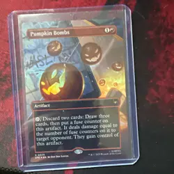 MTG Pumpkin Bombs 26 Rare Foil Borderless Marvel Spider-Man Eternal - Image 1