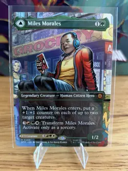 Spider-Man MTG Miles Morales 0200 - Borderless (Non-Foil) Mythic Ultimate Spider - Image 1