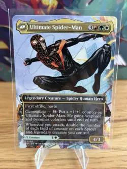 Spider-Man MTG Miles Morales 0200 - Borderless (Non-Foil) Mythic Ultimate Spider - Image 2