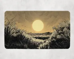 Sunset Plains Landscape Golden Fields Magic Gathering Commander MTG Playmat - Image 1