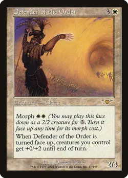 DEFENDER OF THE ORDER - Legions - MTG Magic the Gathering Card - Rare - Image 1