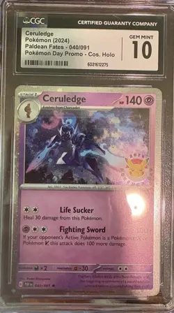Ceruledge - (Pokemon Day 2024) (Cosmos Holo) 040/091 Miscellaneous Cards &... - Image 1