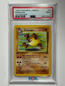 Pokemon Jungle 1st Edition Primeape #43 PSA 9 Mint - Image 1