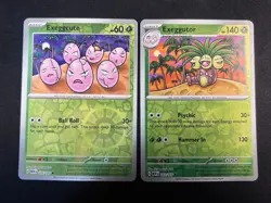 Exeggutor & Exeggcute - Pokemon 151 - 102/165 103/165 - Reverse Holo - Set - NM - Image 1