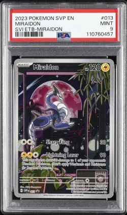 2023 POKEMON SVP EN-SV BLACK STAR PROMO #013 MIRAIDON PSA 9 - Image 1