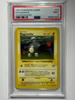 Pokemon Base Set Shadowless Magnemite #53 PSA 9 Mint - Image 1