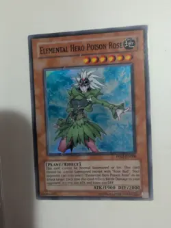 Yugioh 2008 Elemental Hero Poison Rose SR PP02-EN006 Near Mint - Image 1