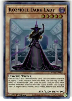 YuGiOh! - Kozmoll Dark Lady GFTP-EN086 Ultra Rare 1st Edition Near Mint - Image 1