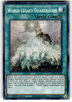 YuGiOh World Legacy Guardragon MP20-EN029 Prismatic Secret 1st Edition Near Mint - Image 1
