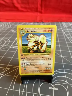 Vintage 1999 Pokemon 1st Edition Arcanine 23/102 Card NM - Image 1