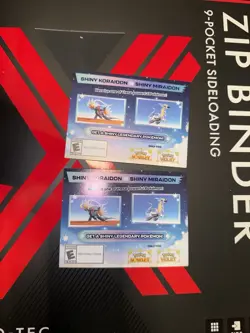 Shiny Koraidon And Shiny Miraidon Code Cards (2x) - Image 1