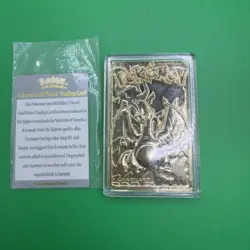 Pokemon Cards 23K Gold Plated CHARIZARD Trading Card 1999 Burger King Ball - Image 2