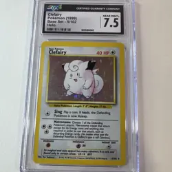 CGC 7.5 Clefairy 1999 Base Set - Unlimited 5/102 Holo Rare Pokemon Card - Image 1