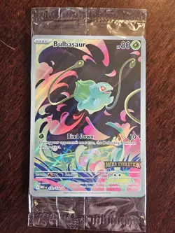 Pokemon Bulbasaur 133/132 English Mega Evolution Stamped Promo SEALED Card ME01 - Image 1