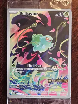 Pokemon Bulbasaur 133/132 English Mega Evolution Stamped Promo SEALED Card ME01 - Image 2