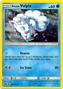 POKEMON CARD VULPIX HOLO 21a/145 NO 037 FOX POKEMON TCG CCG - Image 1