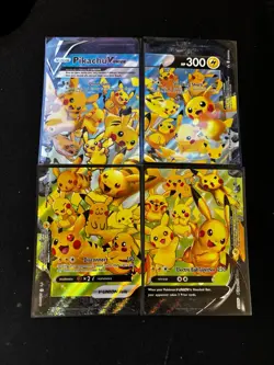 Pokemon Pikachu V-Union 4 card set Celebrations 141 142 NM - Image 1