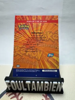 Ash #1 Pokemon 2000 Topps TV Pop-up Pokemon Card - Image 2