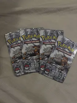 2008 Pokemon Card POP Series 8 4 Booster Packs Factory Sealed - Image 1