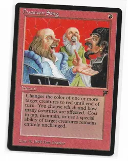 Magic the Gathering ~ MTG ~ 1x Dwarven Song ~ LEGENDS ~ LP - Image 1