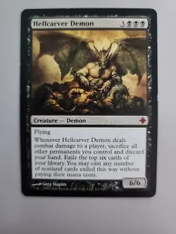 MTG Hellcarver Demon Rise of the Eldrazi 113/248 Regular Mythic - Image 1