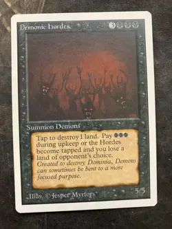 *** UNLIMITED Demonic Hordes *** EX-NM - DUTY PAID - Vintage MtG Magic - Image 1